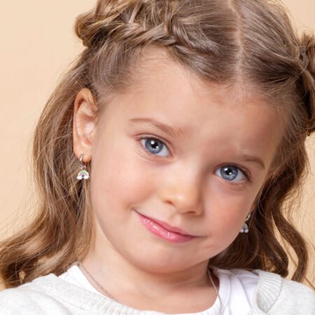 Сережки з підвісами 12х12 Веселка Жовтий - Зображення 4