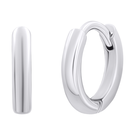 Сережки з підвісами Янголятко з блакитною та білою емаллю, d 12 мм - Зображення 4