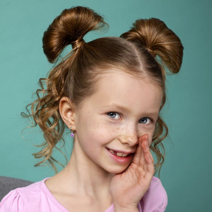 Сережки з підвісами Зірка сяюча Рожевий - Зображення 2