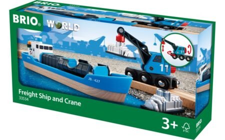 Корабель для залізниці BRIO з вагоном-краном (33534)
