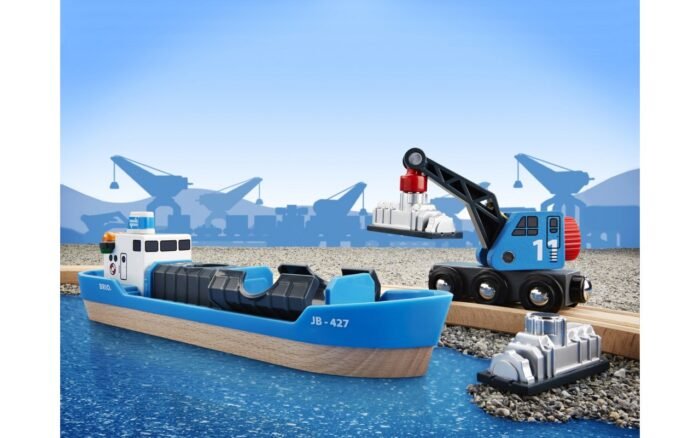 Корабель для залізниці BRIO з вагоном-краном (33534) - Зображення 5