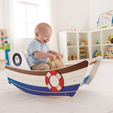 Качалка дерев'яна Hape Корабель (E0102) - Зображення 2