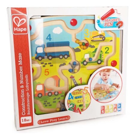 Магнітний лабіринт Hape Будівельний транспорт (E1713)