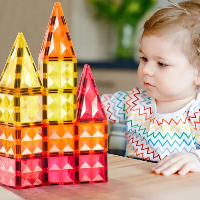 Магнітний конструктор Кольорові плитки, 60 деталей - Зображення 4