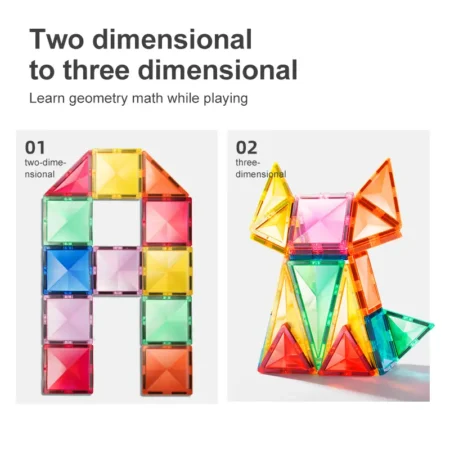 Магнітний конструктор Кольорові плитки, 60 деталей - Зображення 7