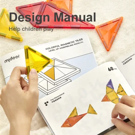 Магнітний конструктор Кольорові плитки, 60 деталей - Зображення 5