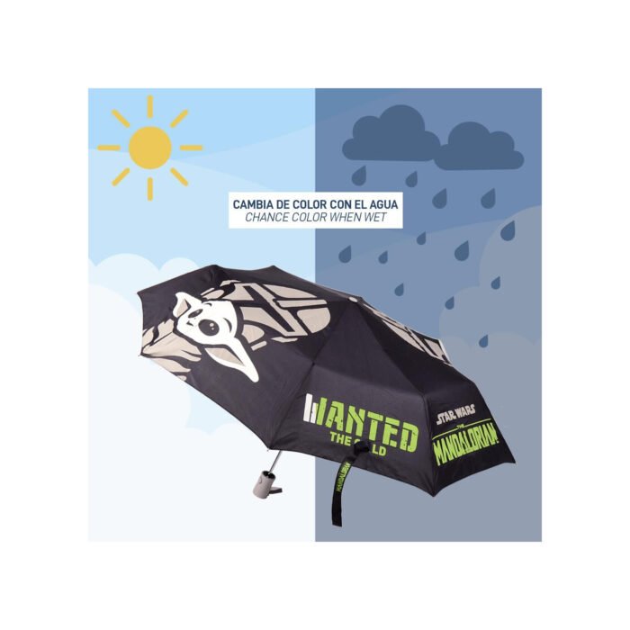 Парасолька зі змінним кольором CERDA UMBRELLA AUTOMATIC CHANGE COLOR THE MANDALORIAN - Зображення 6