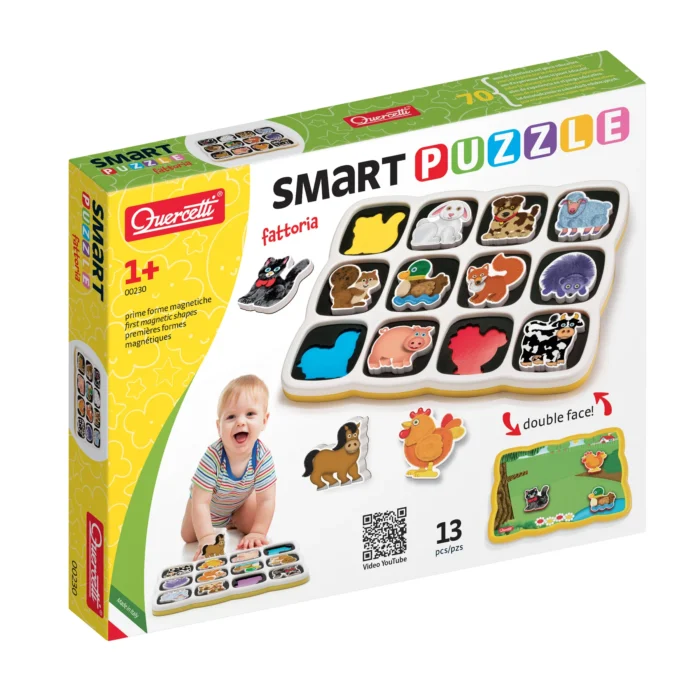 Игровой набор серии *Smart Puzzle* - ФЕРМА (12 шт. + доска) - Зображення 1