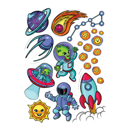 Тимчасові татуювання - Космічна подорож