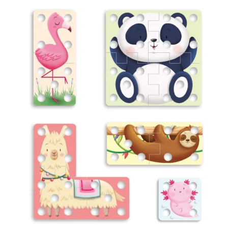 Игровой набор - ВЕСЕЛАЯ ШНУРОВКА (пазлы, мягкие доски, нитки) - Зображення 4