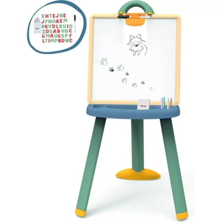 Мольберт зі з'ємною дошкою та 7 аксес., синьо-бежевий, 3+
