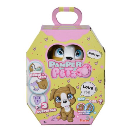 Ігровий набір *Пампер Петс. Цуценя*, що п'є та пісяє, з кольоровою лапкою, 3 аксес.-сюрпризи, 3+