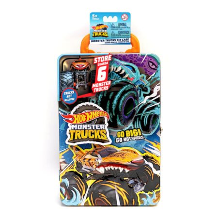 Металевий контейнер для зберігання машинок серії *Monster Trucks* Hot Wheels