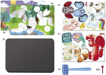 Игровой набор серии *Стук-стук* - ЖИВОТНЫЕ (карточки, колышки, игрушк. молоток) - Зображення 2