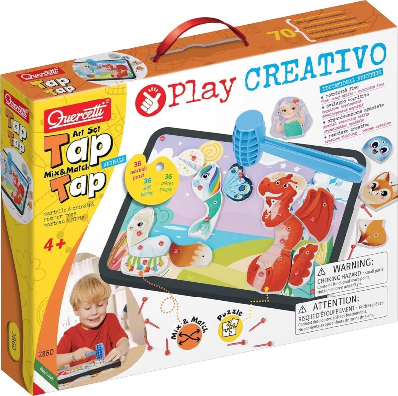 Игровой набор серии *Стук-стук* - ЖИВОТНЫЕ (карточки, колышки, игрушк. молоток)