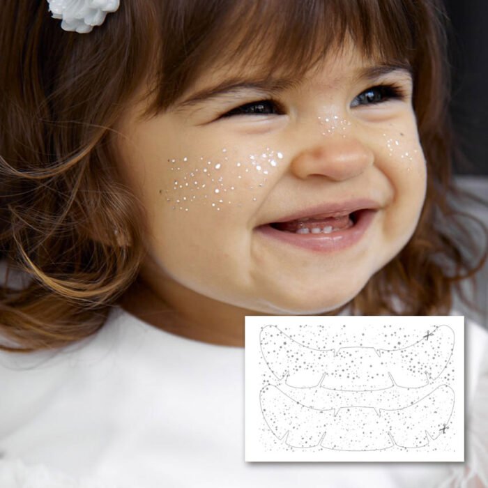 Тимчасові татуювання - срібні веснянки - Зображення 2
