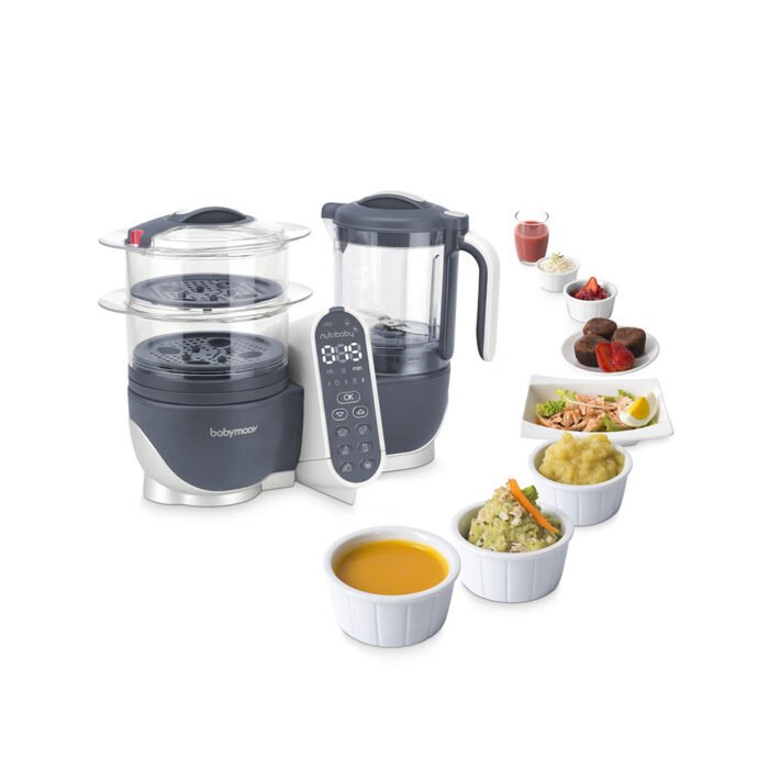 Блендер-пароварка Babymoov Nutribaby+ grey+набір Foodii - Зображення 2