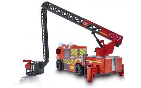 Пожежна машина *Мерседес* з телескопічною драбиною, зі звук. та світл. еф., довж., 23 см, 3+ - Зображення 6