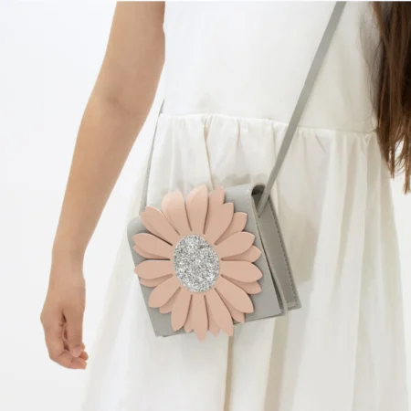 Дитяча сумка через плече - Flora Pink & Grey - Зображення 3