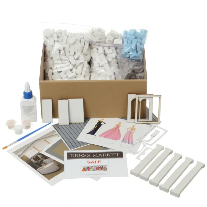 Іграшка-конструктор з міні-цеглинок *Салон платтячок* , артикул 71153 - Зображення 3