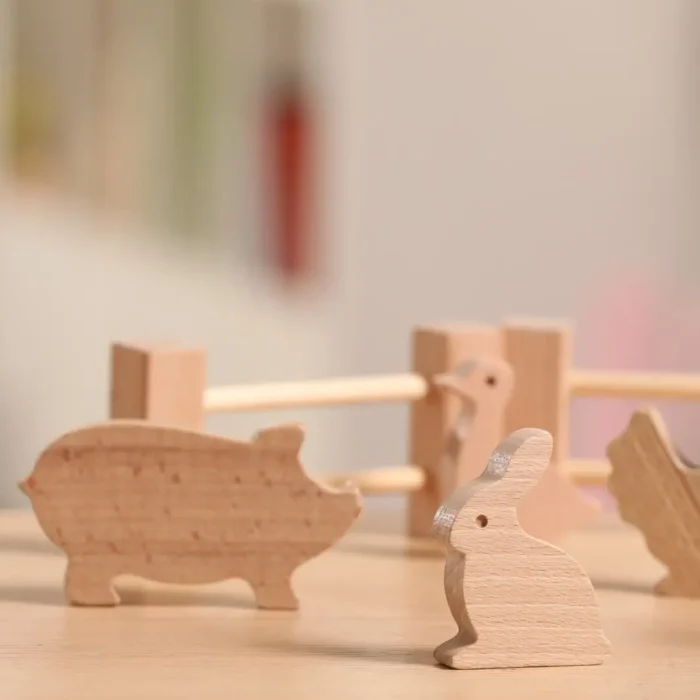 Набір дерев'яних фігур *'Тварини на фермі* - Зображення 3