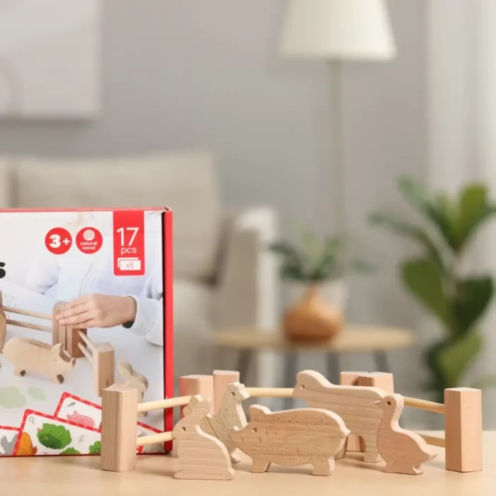 Набір дерев'яних фігур *'Тварини на фермі* - Зображення 2