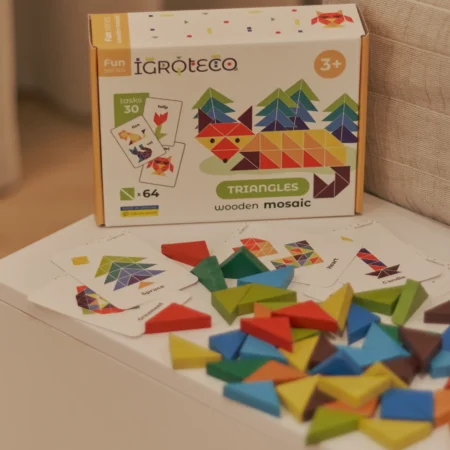 Дерев'яна трикутна мозаїка 64 дет. - Зображення 2
