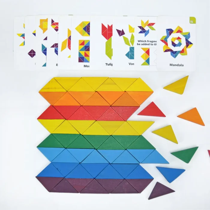 Дерев'яна трикутна мозаїка 64 дет. - Зображення 7