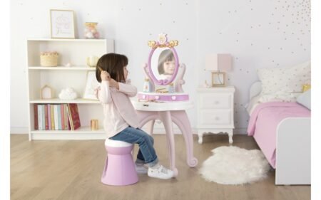Столик з дзеркалом *Дісней.Принцеси Перукарня* 2 в 1, зі стільчиком, з аксес., 49х36х94 см, 3+ - Зображення 5
