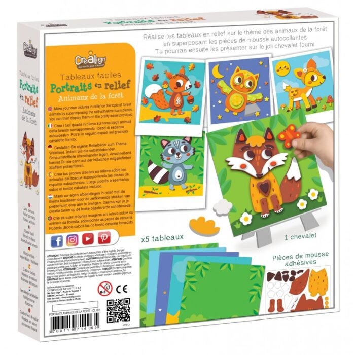 М'які рельєфні картини CREALIGN Лісові тварини - Зображення 2