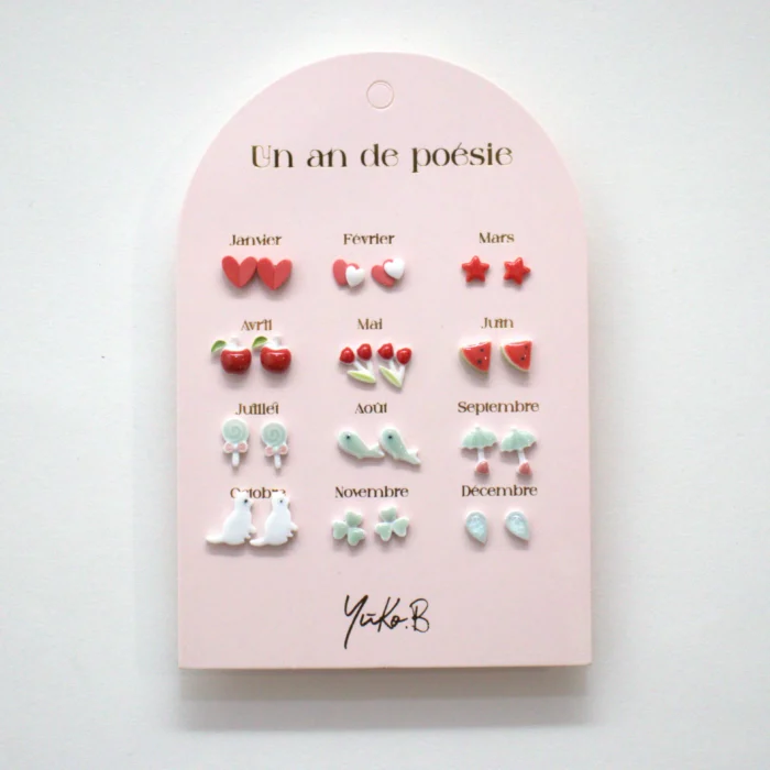 UnandePoesierougeeteau Набір дитячих сережок - Зображення 1