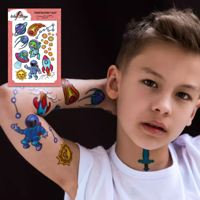 Тимчасові татуювання - Космічна подорож - Зображення 2