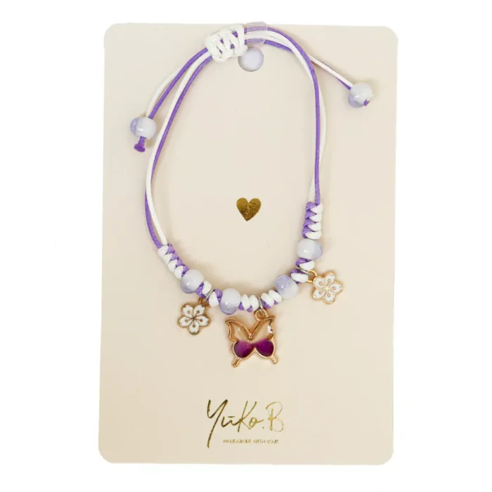 YB-500-177-1000x1000 Дитячий браслет Butterfly Purple - Зображення 1