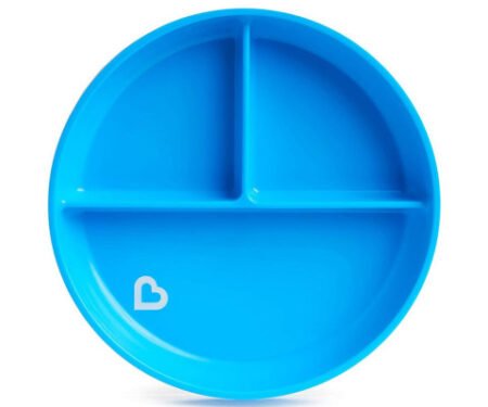 Тарілка секційна на присосці (блакитна)