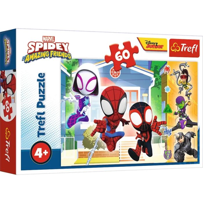 17371_150_01 Пазли - (60 елм.) -  Світ павутини  / MARVEL /Trefl - Зображення 1