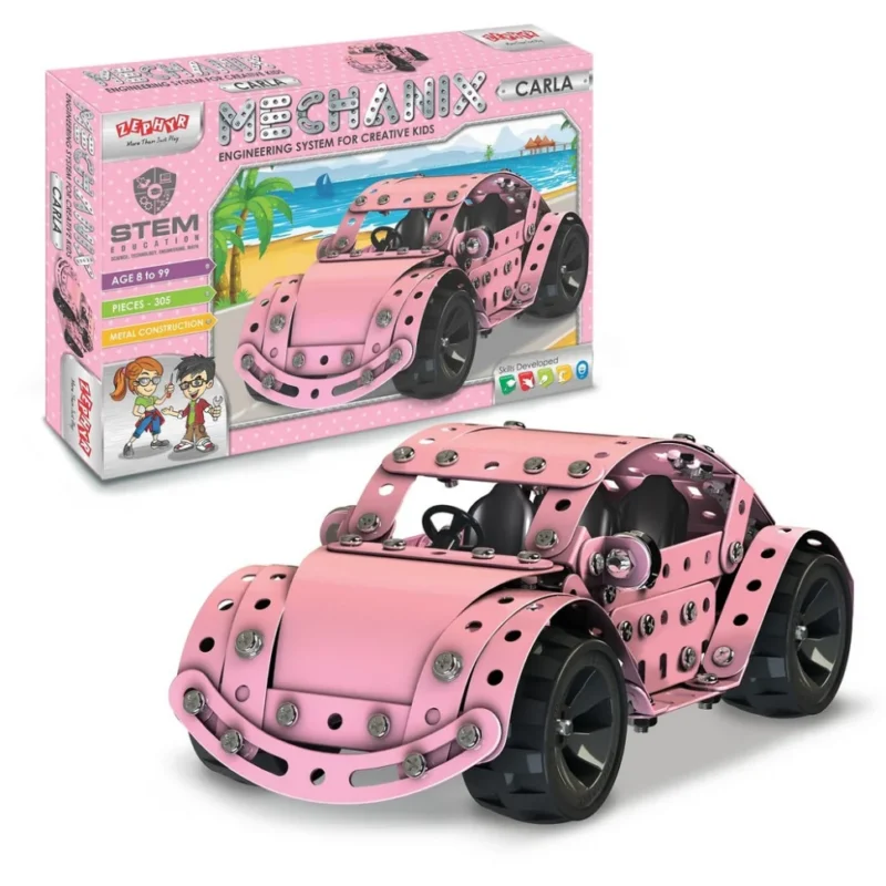Металевий конструктор, розвиваючий  MECHANIX  Авто  Карла  (305 елм.)