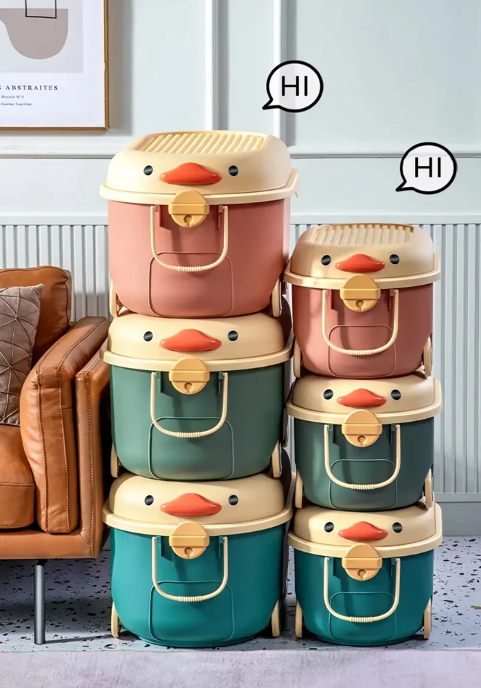 2044002 Багатофункціональний ящик для зберігання іграшок  Каченя Блу , на колесах, великий - Зображення 3