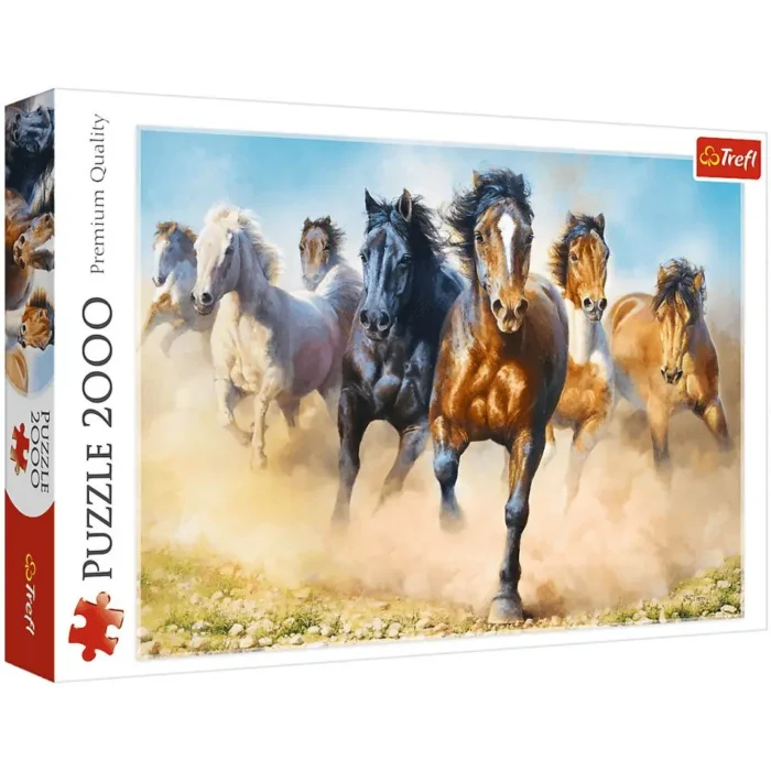 1e0ae67b-598f-4955-b6af-eec764b43714 Пазли - (2000 елм.) - Стадо коней / Trefl - Зображення 1