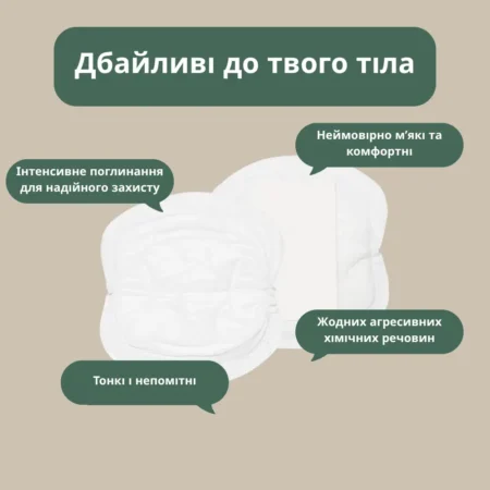 Одноразові бюстгальтерні прокладки для гігієни грудеи у період лактаціі  торговельноі  марки “ECO BY NATY”. 30 шт. в упаковці. - Зображення 2