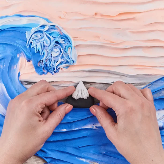 Набір для створення об'ємної картини  Велика хвиля в Канагава  ТМ ОКТО 30 40 см - Зображення 6