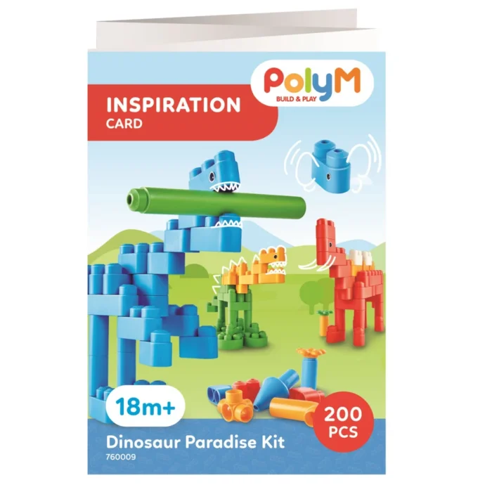 Конструктор Hape PolyM Рай для динозаврів 200 ел. - Зображення 2