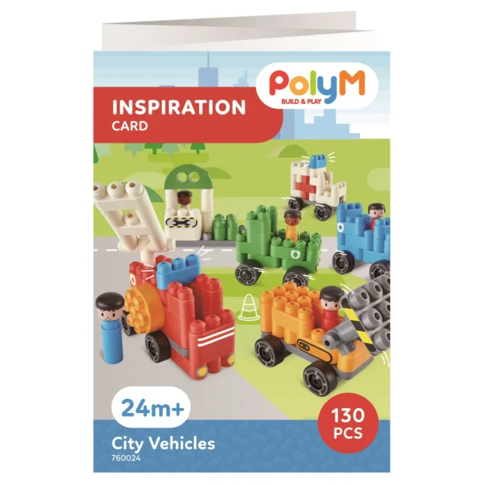 Конструктор Hape PolyM Міська техніка 130 ел. - Зображення 2