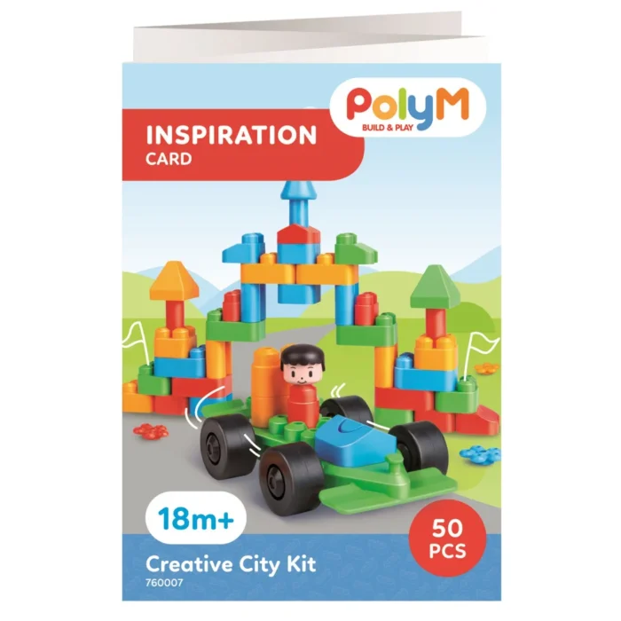 Конструктор Hape PolyM Місто 50 ел. - Зображення 3