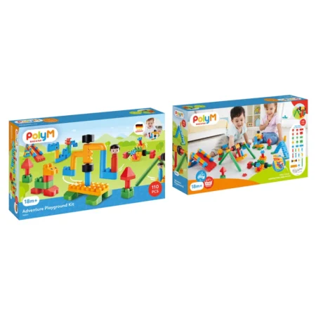 Конструктор Hape PolyM Ігровий майданчик 110 ел.