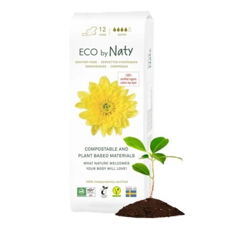 Одноразові гігієнічні жіночі прокладки торговельноі марки “ECO BY NATY”, 12 шт. в упаковці