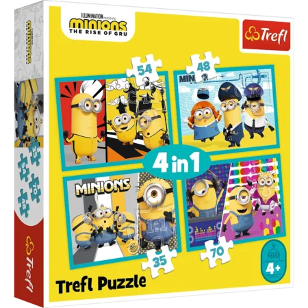 Пазли - (4в1) -  Веселий світ  / Друзяки/Trefl