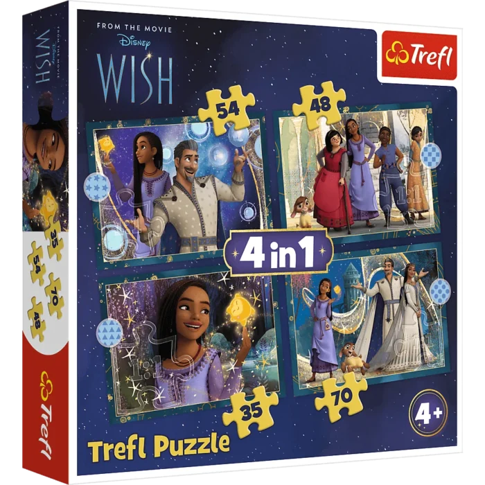 Пазли - (4в1) -  Бажання  / Дісней /Trefl - Зображення 1