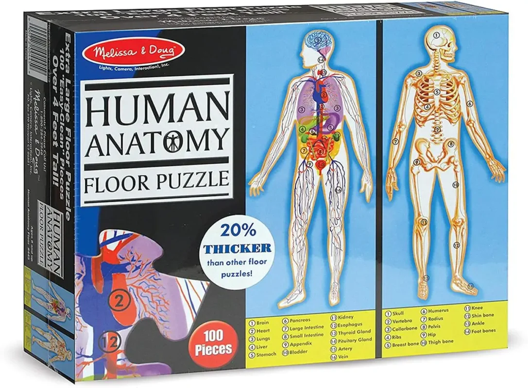 Мега-пазл  Будова людини , 100 елементів Melissa&Doug (MD445)