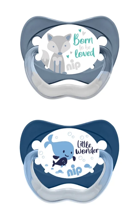 Пустушка  Моя сім'я №1   Х  (латекс) кит/вовк  0-6 місяців (2 шт)/ NIP - Зображення 2