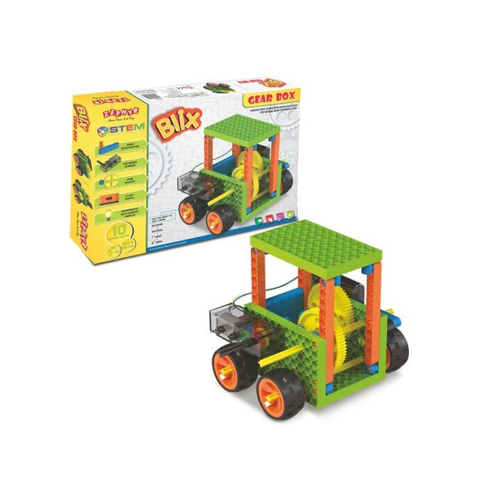 3d5950b8b65b35a53eca7671af51f73f Конструктор поліпропіленовий, розвиваючий з моторчиком BLIX Коробка передач (100 елм./10 моделей) - Зображення 1
